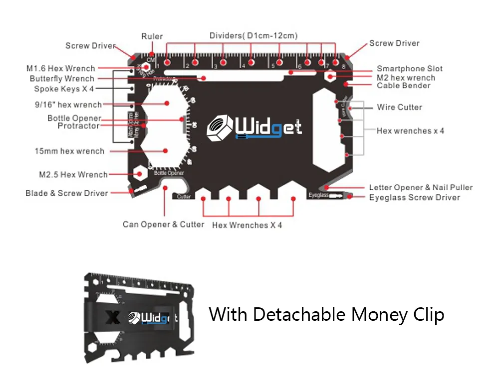 43-in-1 Multi-purpose survival Multitool - Stocking Stuffers for Men Great Christmas gifts