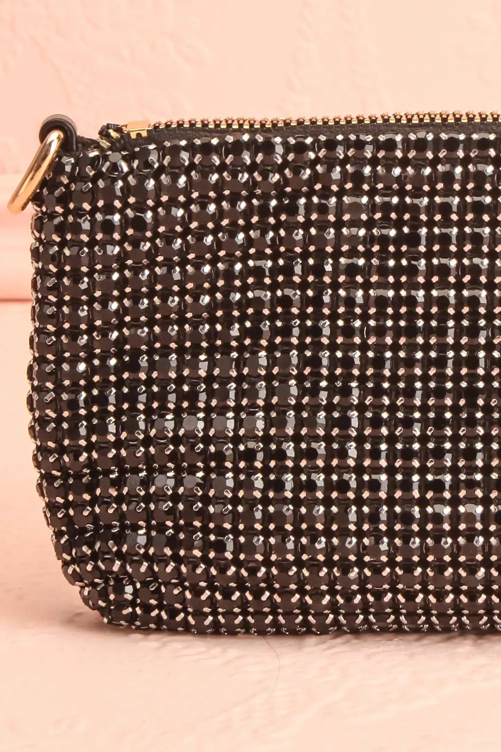 A La Brunante Black | Crystal Clutch Bag