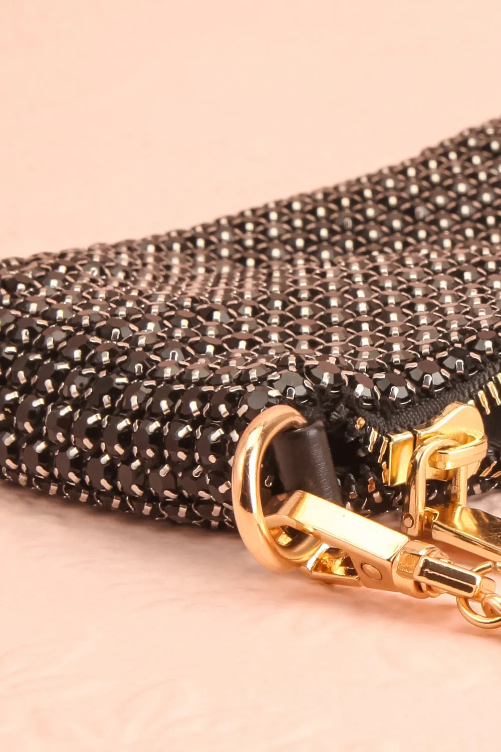 A La Brunante Black | Crystal Clutch Bag