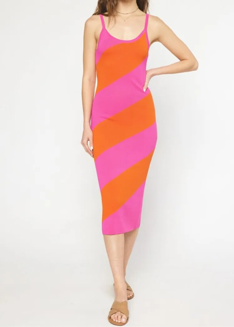 Ada Colorblock Midi Dress ***FINAL SALE***