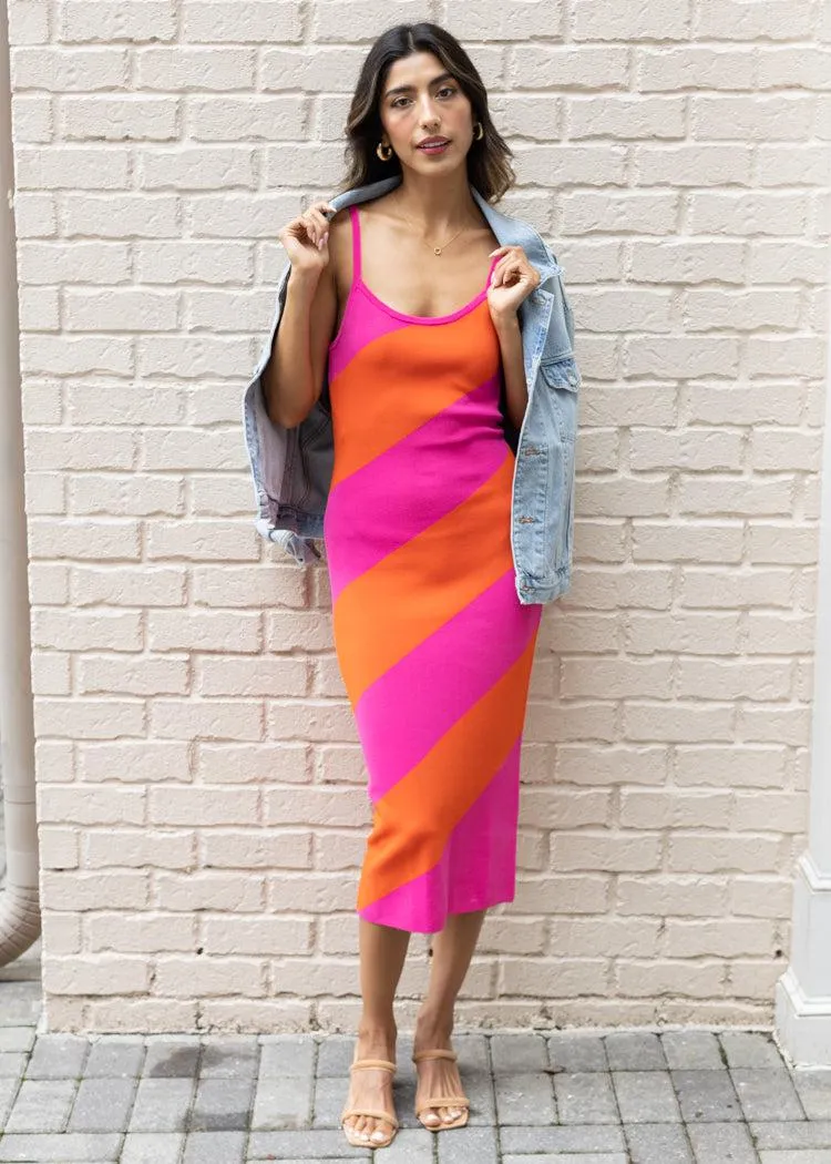 Ada Colorblock Midi Dress ***FINAL SALE***