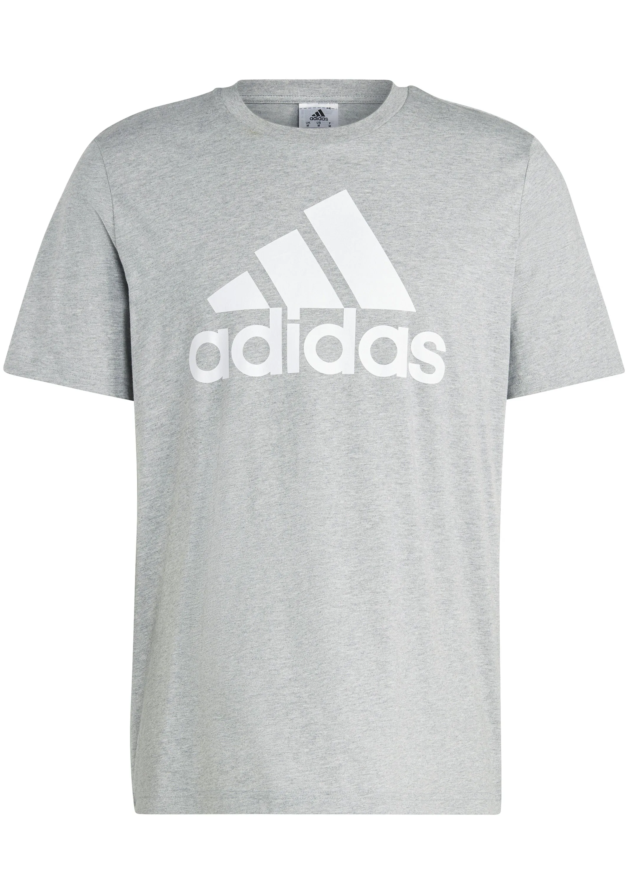 Adidas Men's Essentials Single Jersey Big Logo Tee Gray <br> IC9350