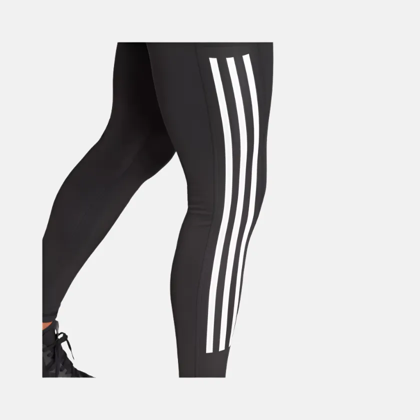 Adidas Optime 3 Stripes Full Length Women's Training Tight -Black