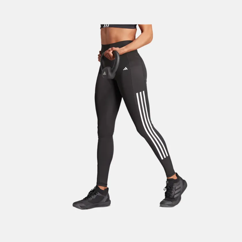 Adidas Optime 3 Stripes Full Length Women's Training Tight -Black