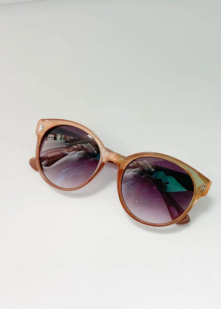 AJ Morgan Millie Modern Cat Eye Sunglasses-Brown