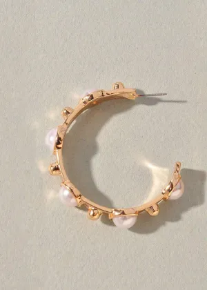 Akoya Pearl Stud Hoop