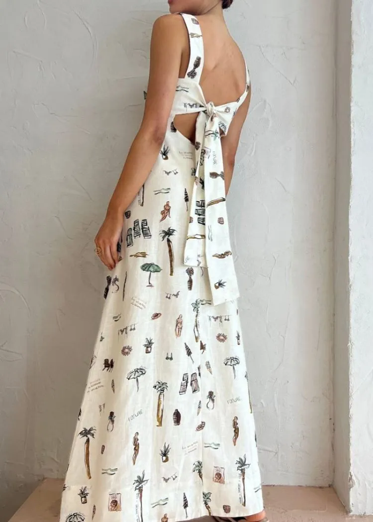 Alohi Graphic Print Maxi Dress