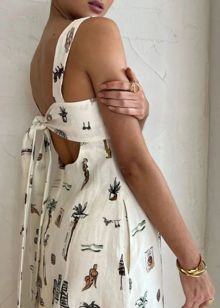 Alohi Graphic Print Maxi Dress