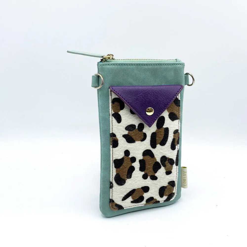 Animal Print Purple Leopard Phone Wallet