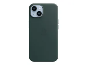 Apple - Back Cover For Mobile Phone - Magsafe Compatibility - Leather - Forest Green - For Iphone 14