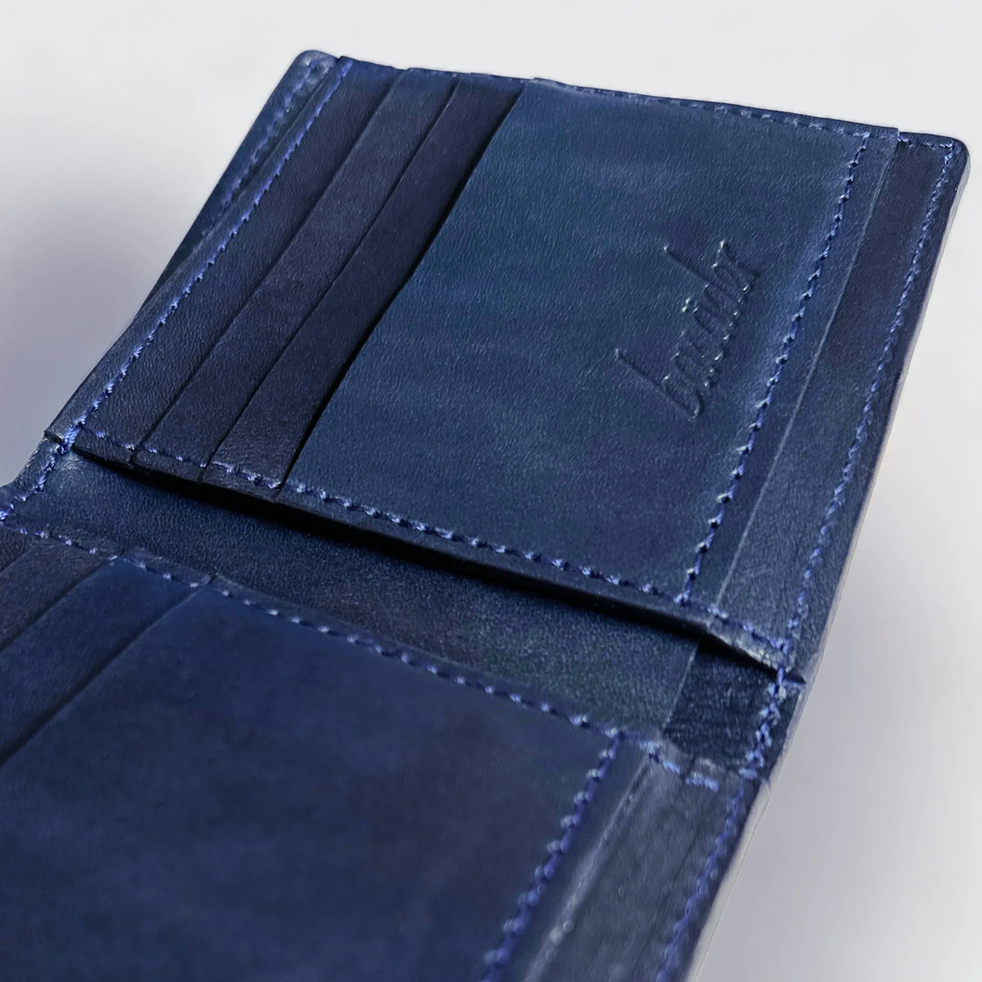 Bifold Wallet - Navy Bridle