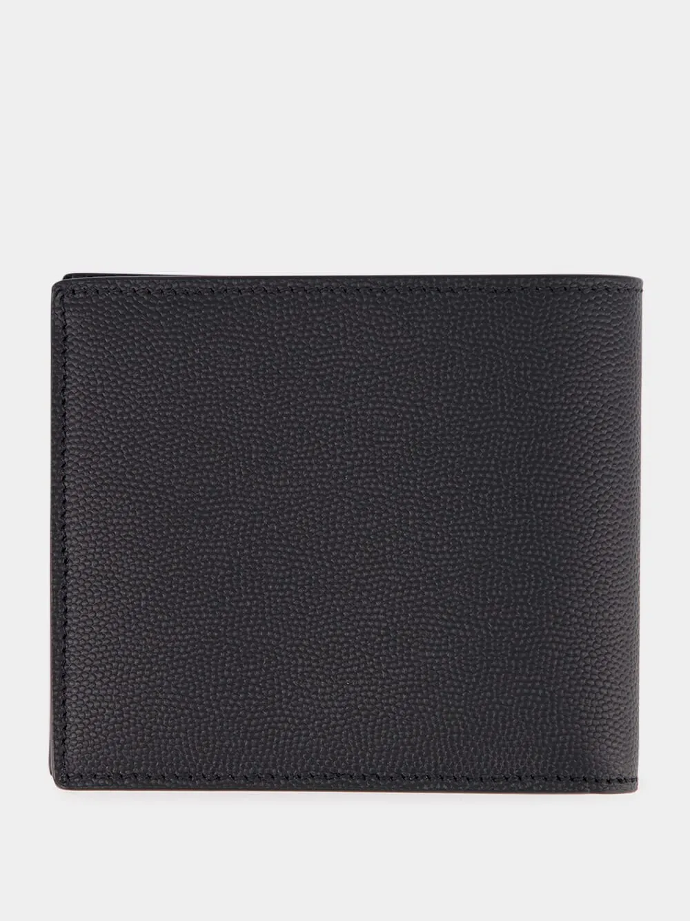 Black Grain Leather Cassandre Wallet