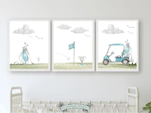 Blue Golf Nursery Prints