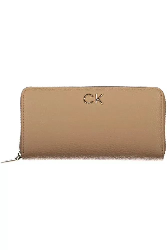 Calvin Klein Beige Polyester Women Wallet