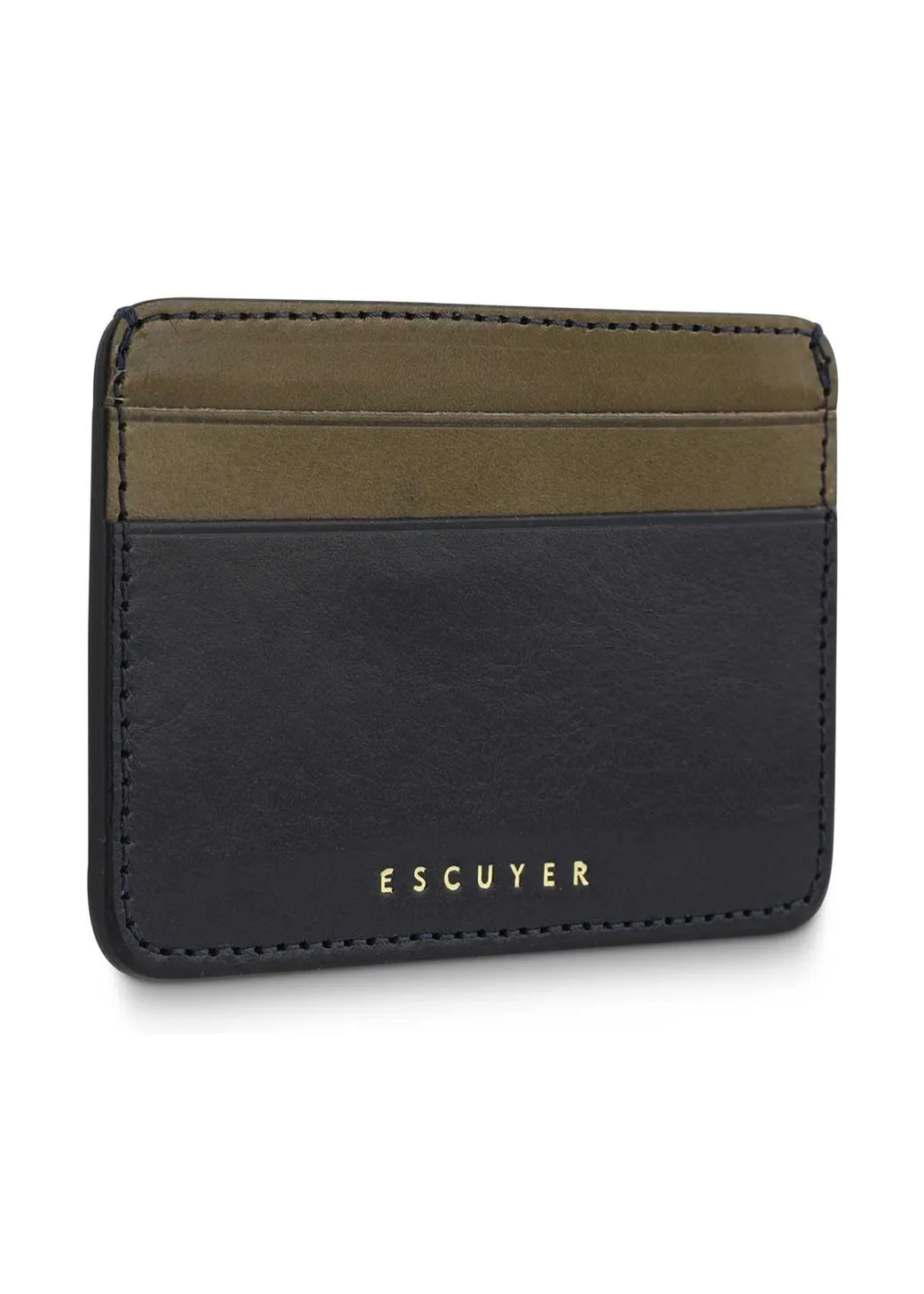 Cardholder, Dark Blue & Khaki