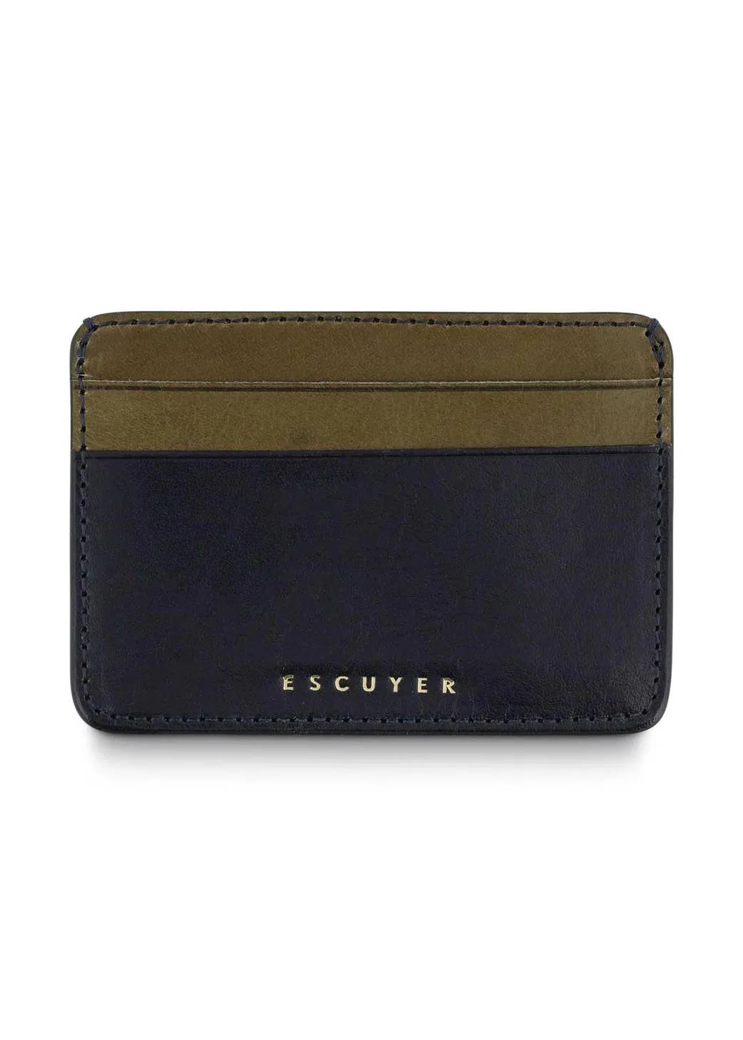 Cardholder, Dark Blue & Khaki