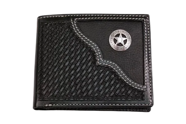 Cowboy Chrome Men's Bifold Black Wallet