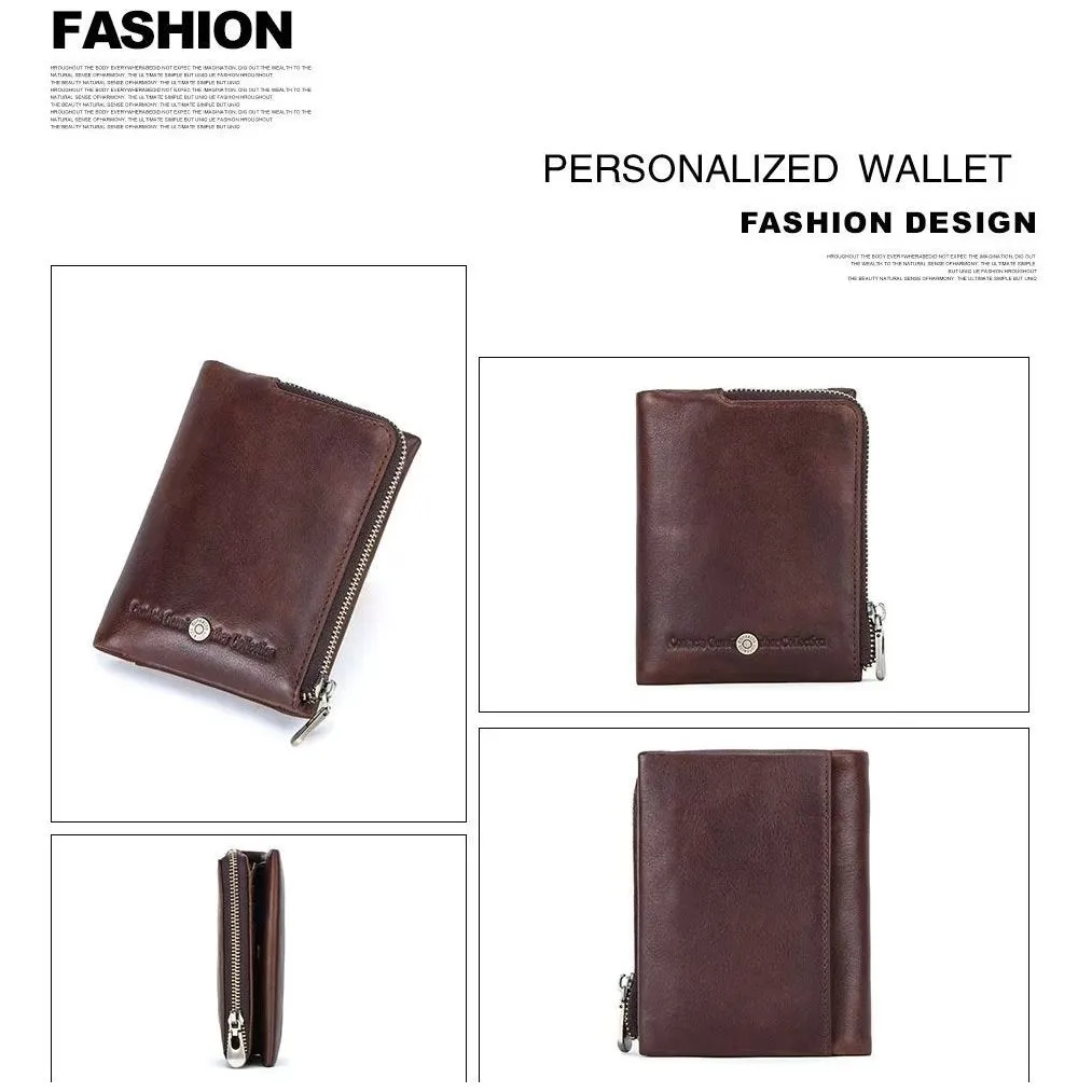 CowLuxe Short Leather Men's Refined Wallet