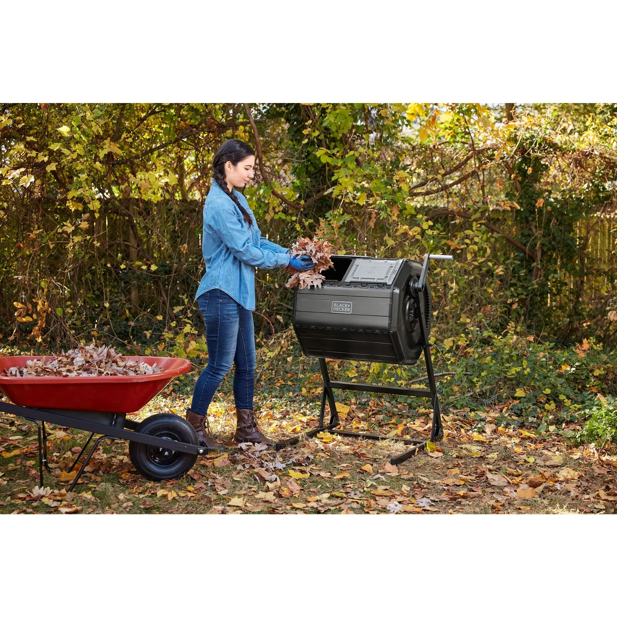 Dual Chamber Tumbling Composter, 40 Gallon