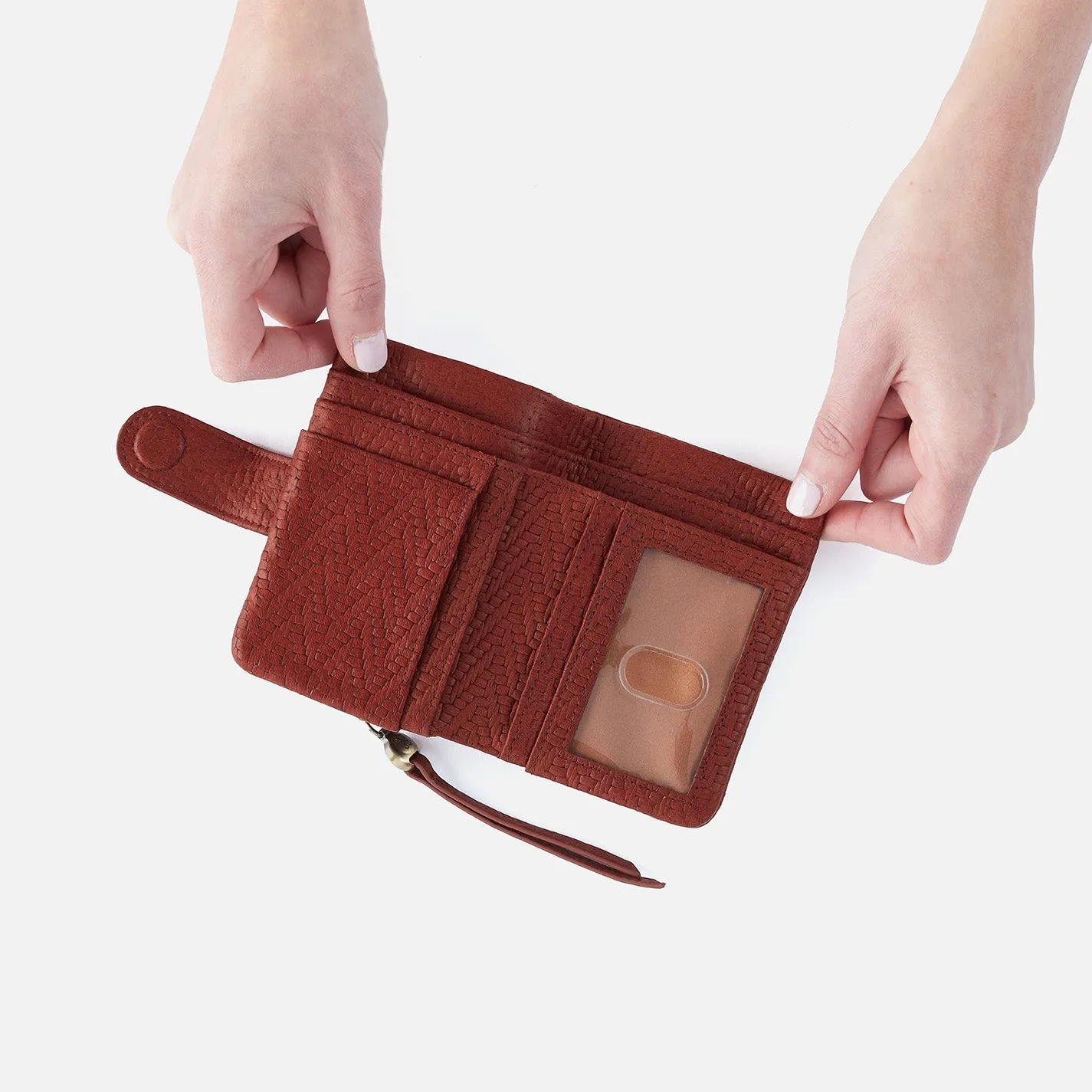 Fern Bifold Wallet In Soft Embossed Leather - Tuscan Brown