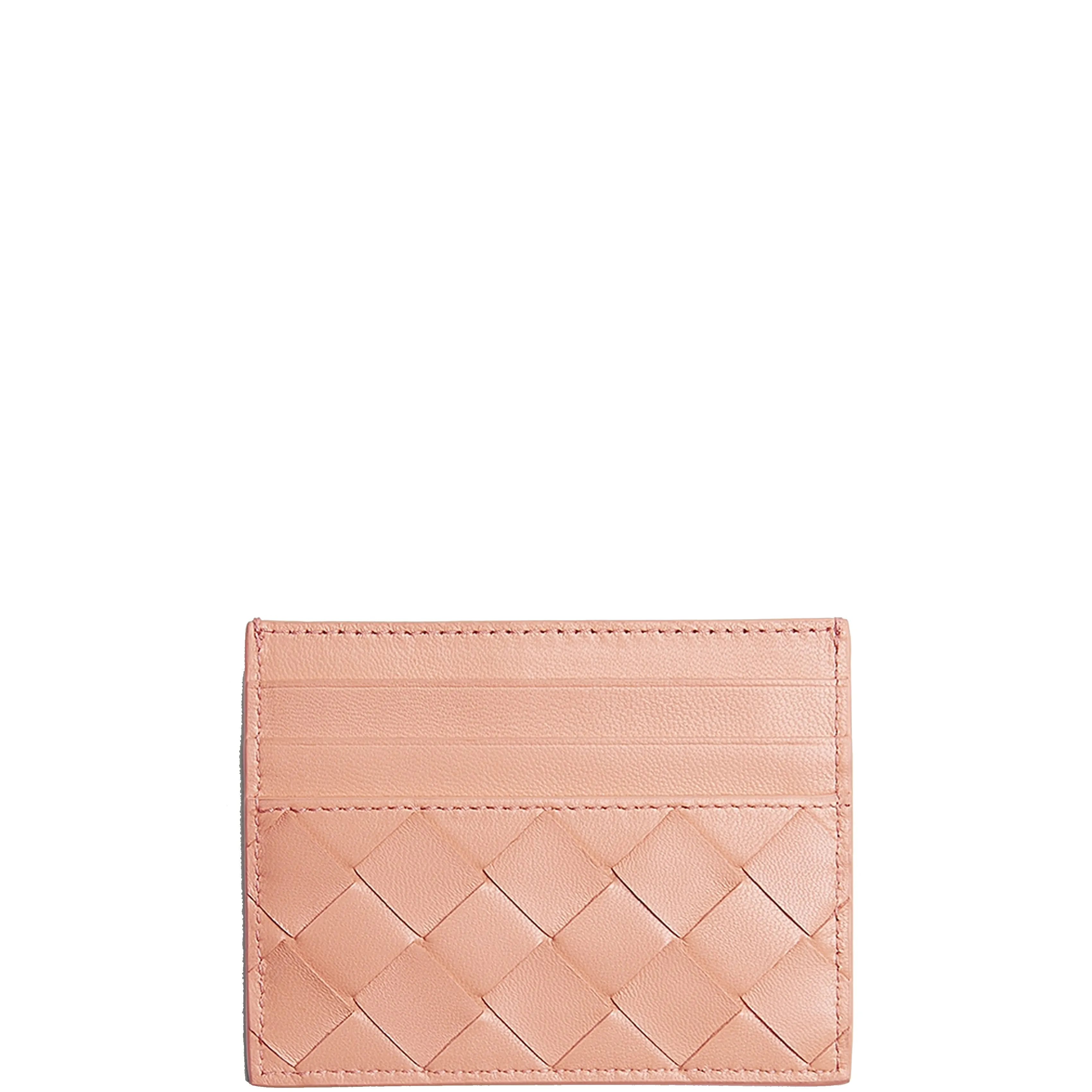 Flat Cardholder 3 Intrecciato, Peachy