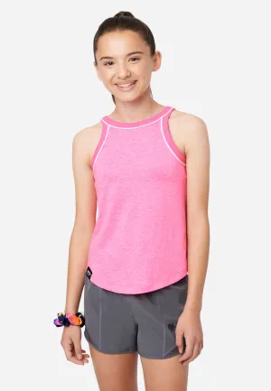 J Sport High Neck Tank with Scrunchie