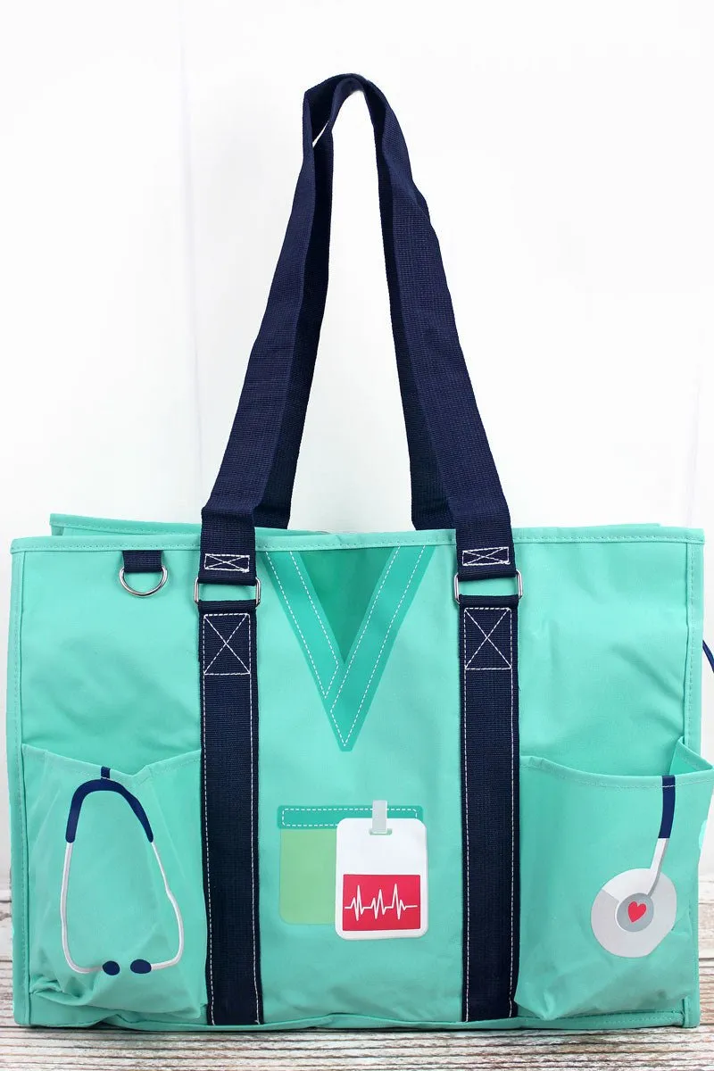 Large Scrub Organizer Utility Tote Bag