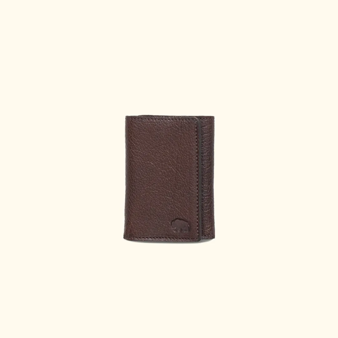 Limited Edition Roosevelt Bison Leather Trifold Wallet | Buffalo Grain