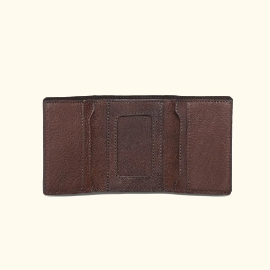 Limited Edition Roosevelt Bison Leather Trifold Wallet | Buffalo Grain