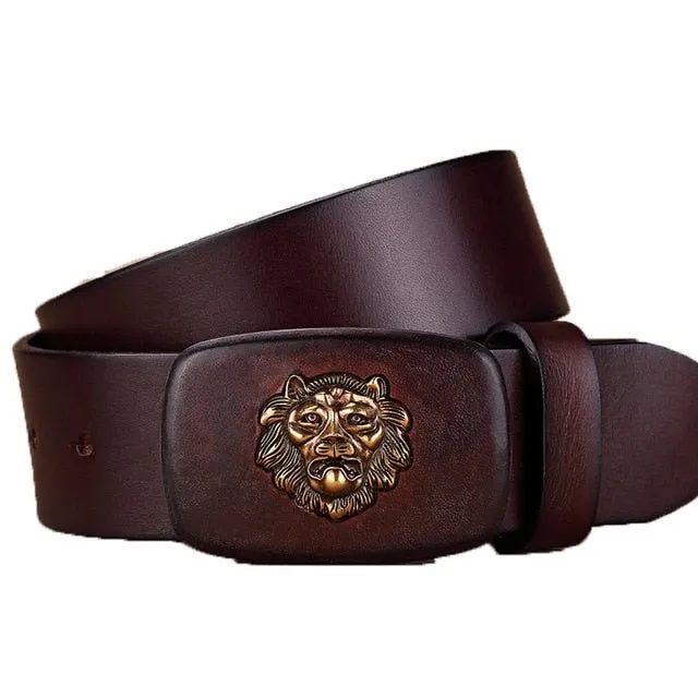 Lioness Chic Exotic Leather Alloy Belt