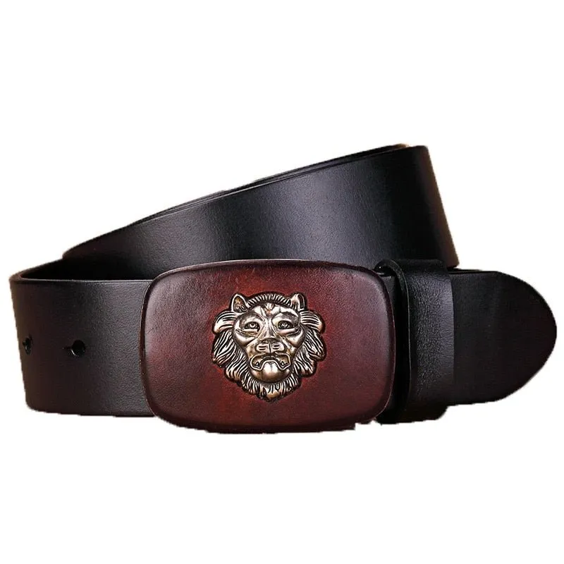 Lioness Chic Exotic Leather Alloy Belt