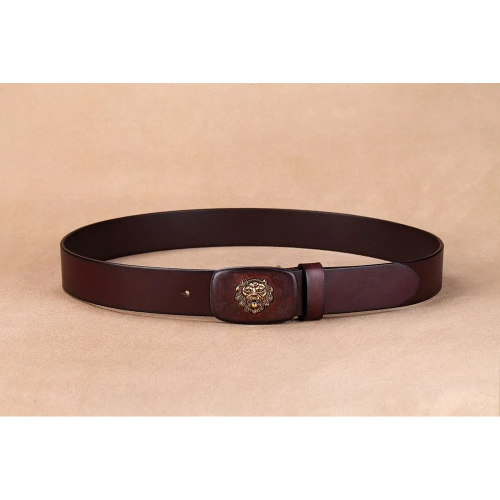 Lioness Chic Exotic Leather Alloy Belt