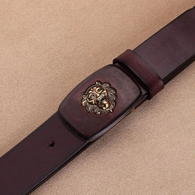 Lioness Chic Exotic Leather Alloy Belt