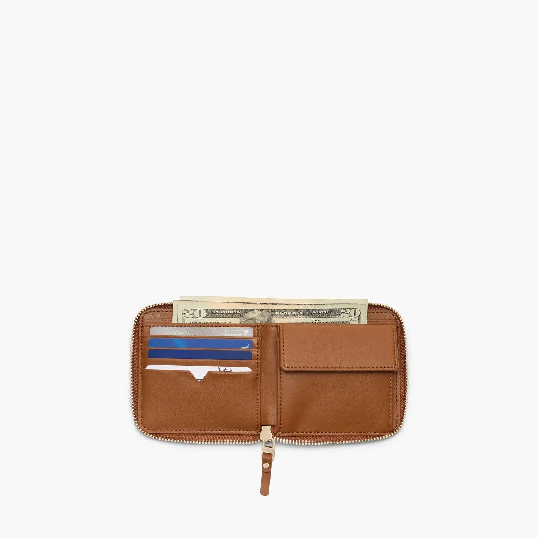 Mallorca Small Wallet - Cactus Leather - Cognac / Gold / Camel