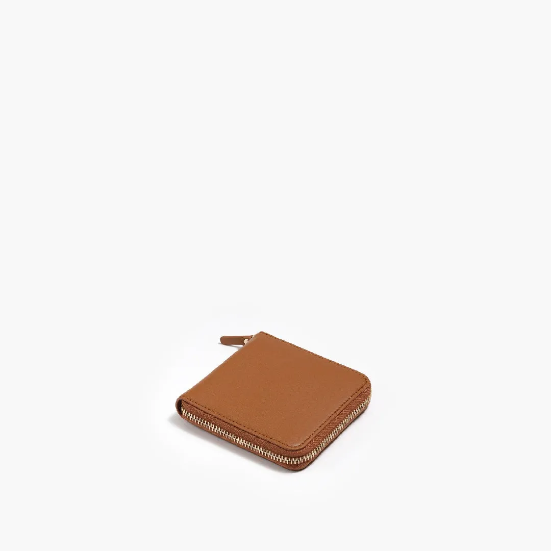 Mallorca Small Wallet - Cactus Leather - Cognac / Gold / Camel