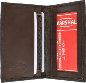 Marshal Men's Credit card Holder with Id Window and Zipper Pouch