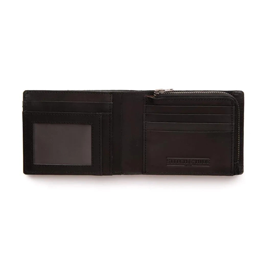 Mens Leather Billy Wallet - Black