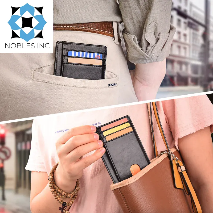 Mens Leather Slim Wallet Credit Card Holder RFID Blocking Pocket ID Money PU USA