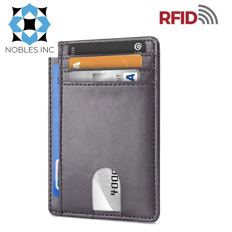 Mens Leather Slim Wallet Credit Card Holder RFID Blocking Pocket ID Money PU USA