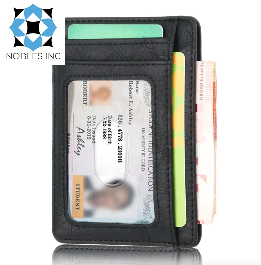 Mens Leather Slim Wallet Credit Card Holder RFID Blocking Pocket ID Money PU USA