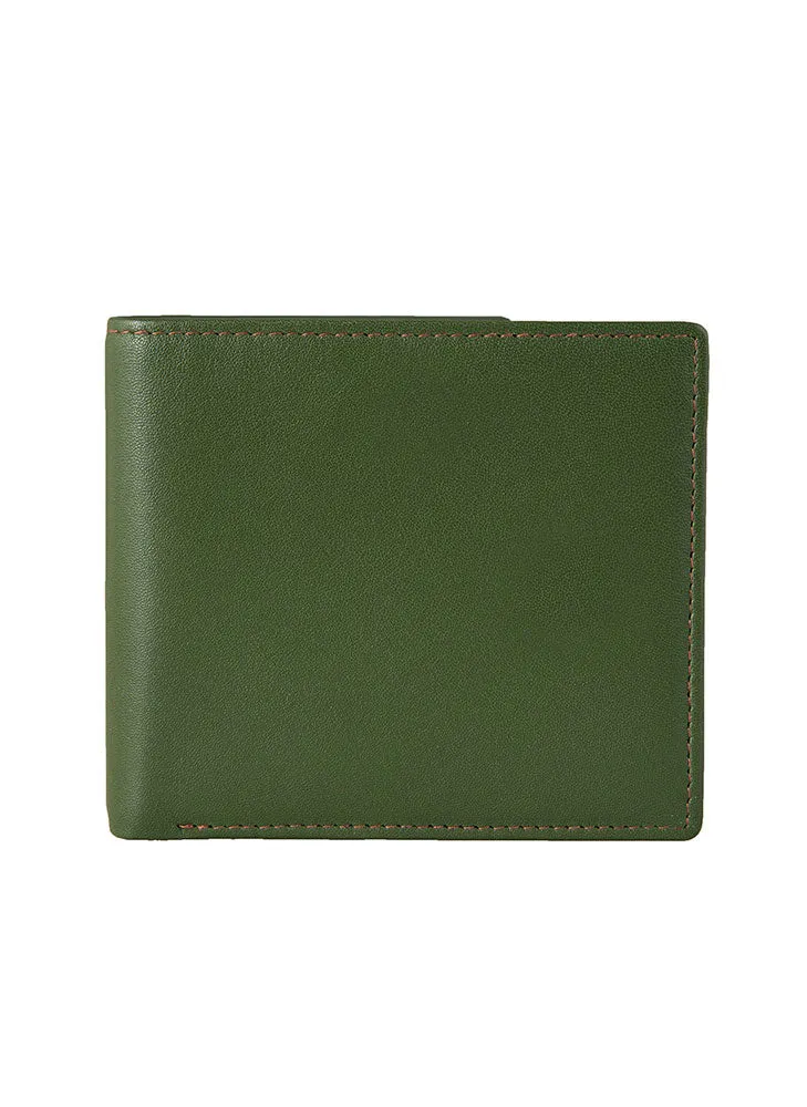 Men's Smooth Nappa Leather Bifold Wallet with RFID Blocking