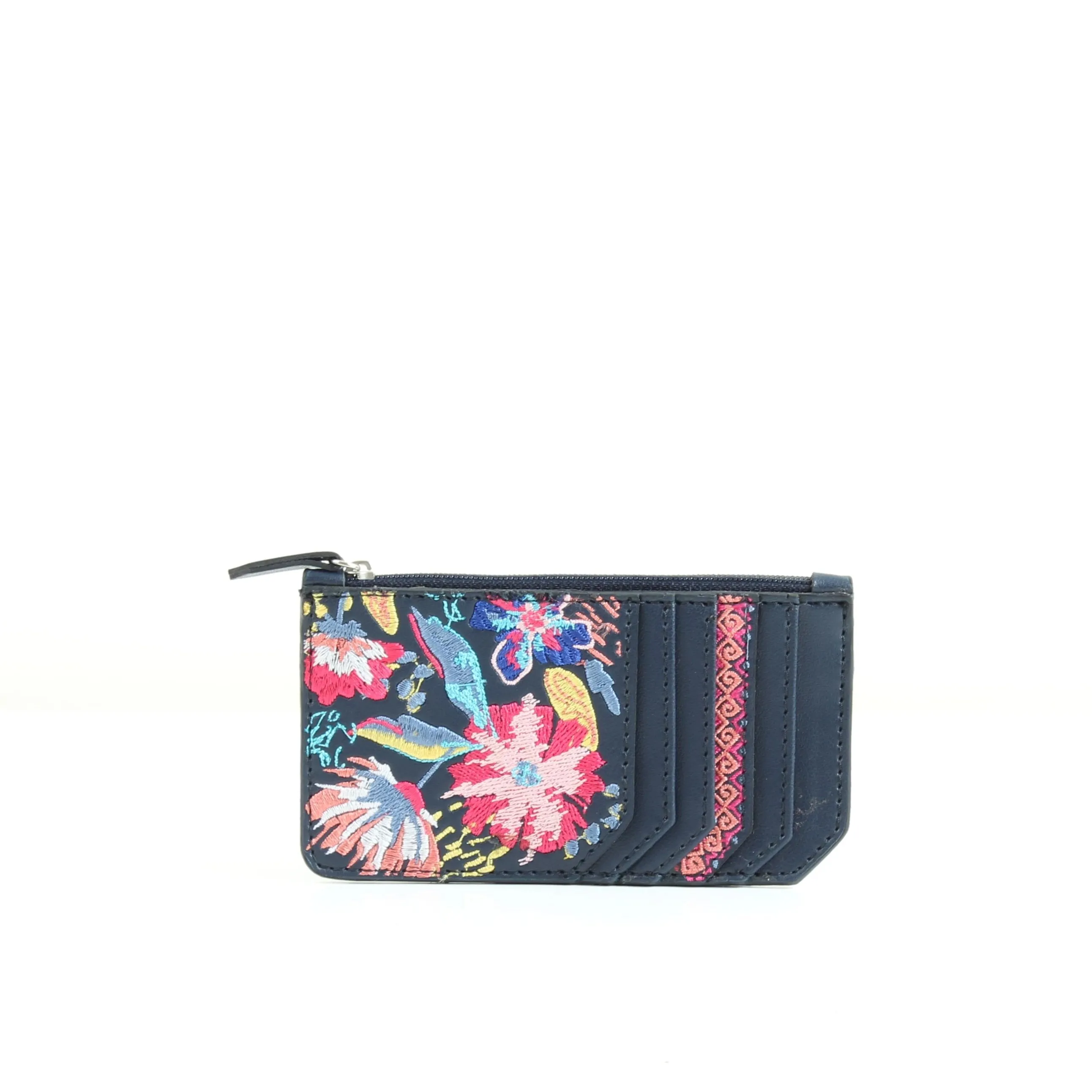 Navy Blue Flowered Card Holder