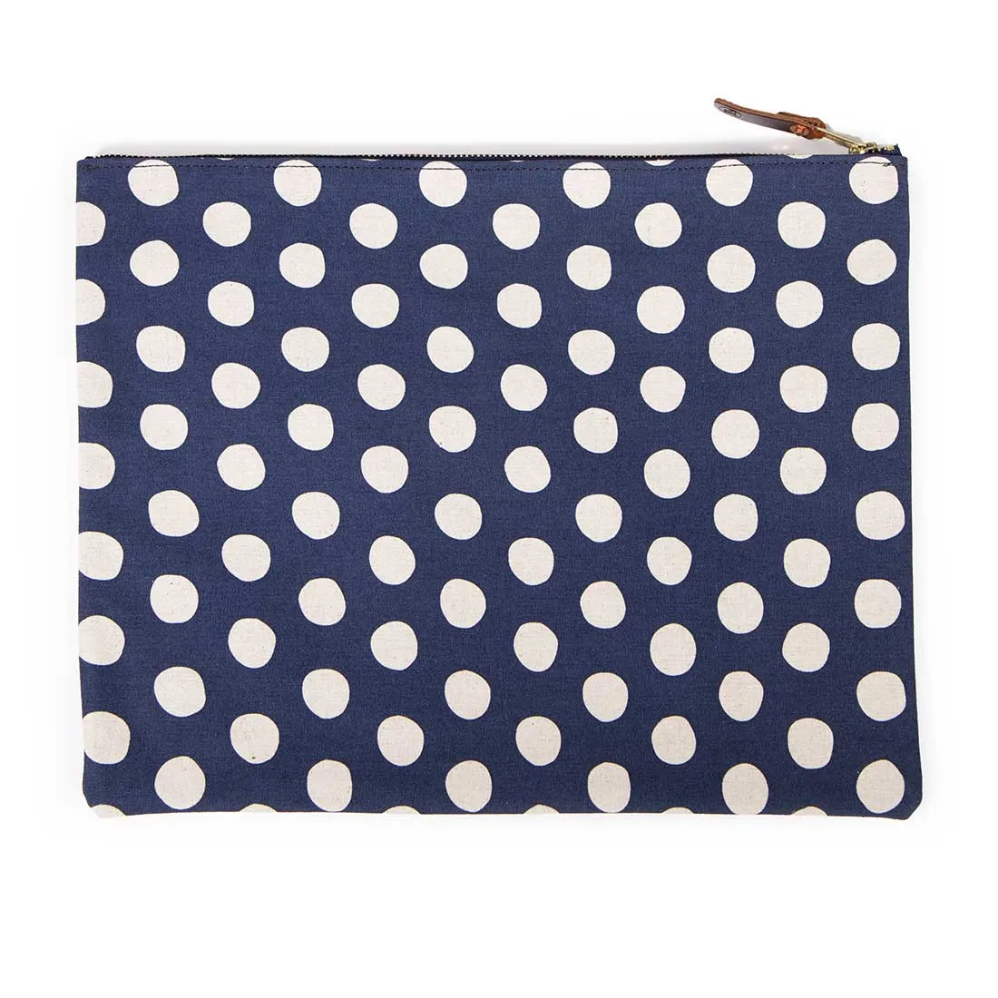 Navy Dot & Stripe Laptop Sleeve/Carryall Large