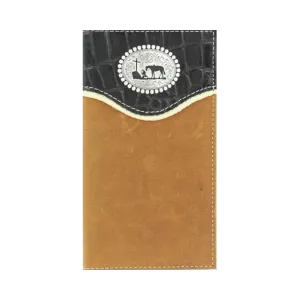 Nocona Men's Leather With Praying Cowboy Concho Rodeo Wallet