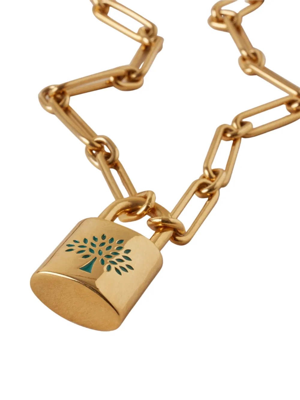 Padlock Tree Necklace (Mulberry Green Gold)