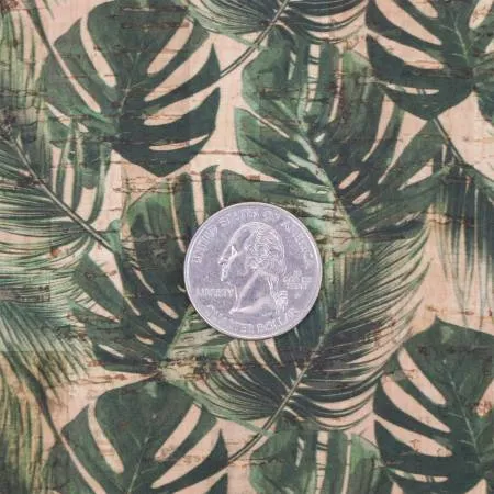 Palm Leaves Cork 1/2 yard fabric - Sallie Tomato