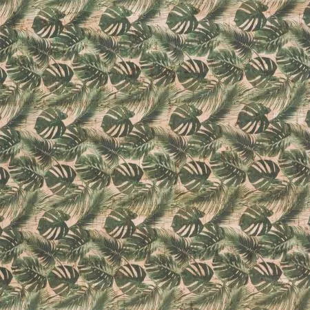 Palm Leaves Cork 1/2 yard fabric - Sallie Tomato