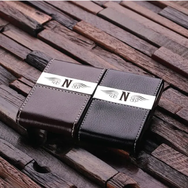 Personalized Leather Business Card Holder