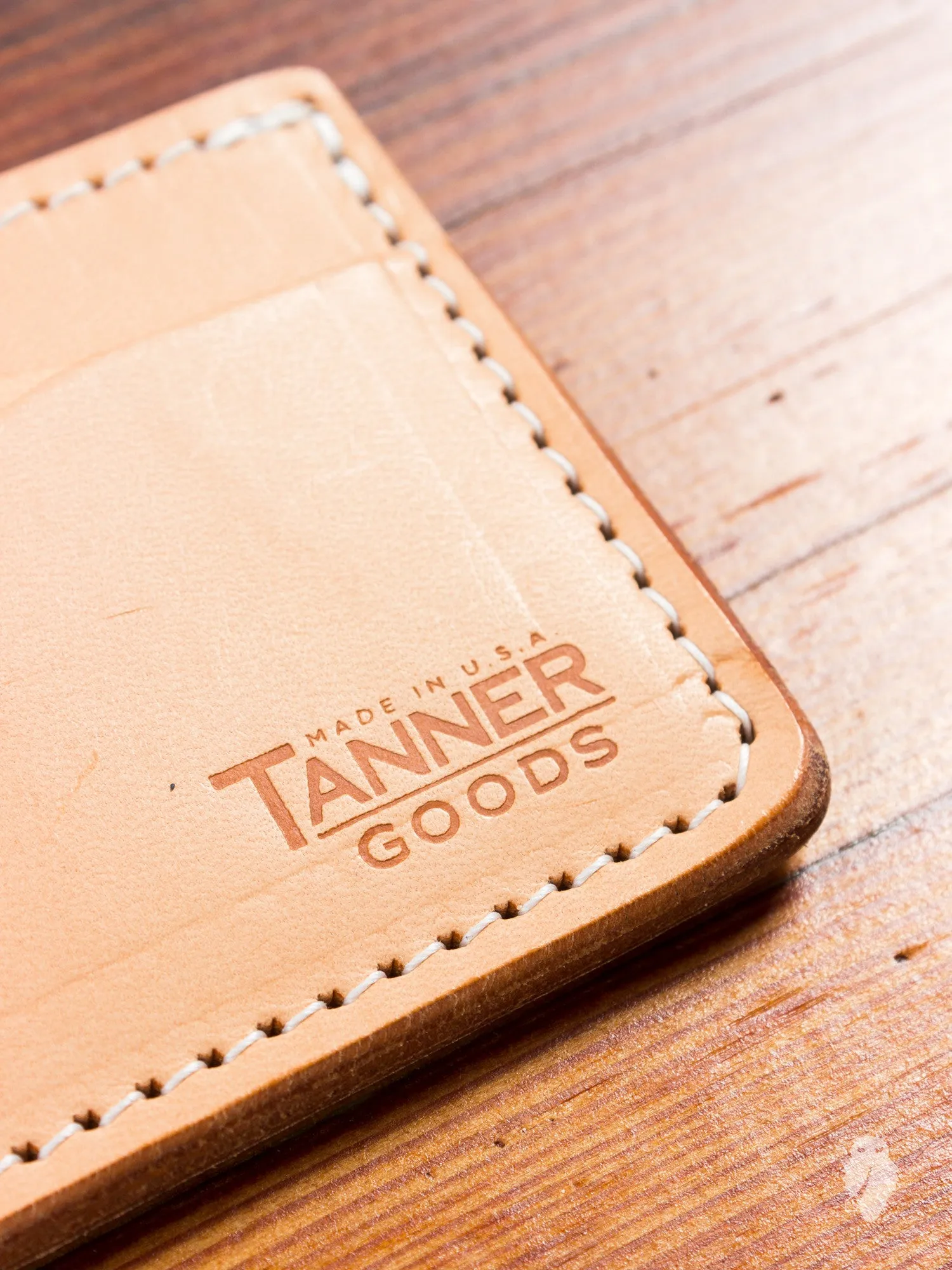 "Journeyman" Leather Card Wallet in Natural