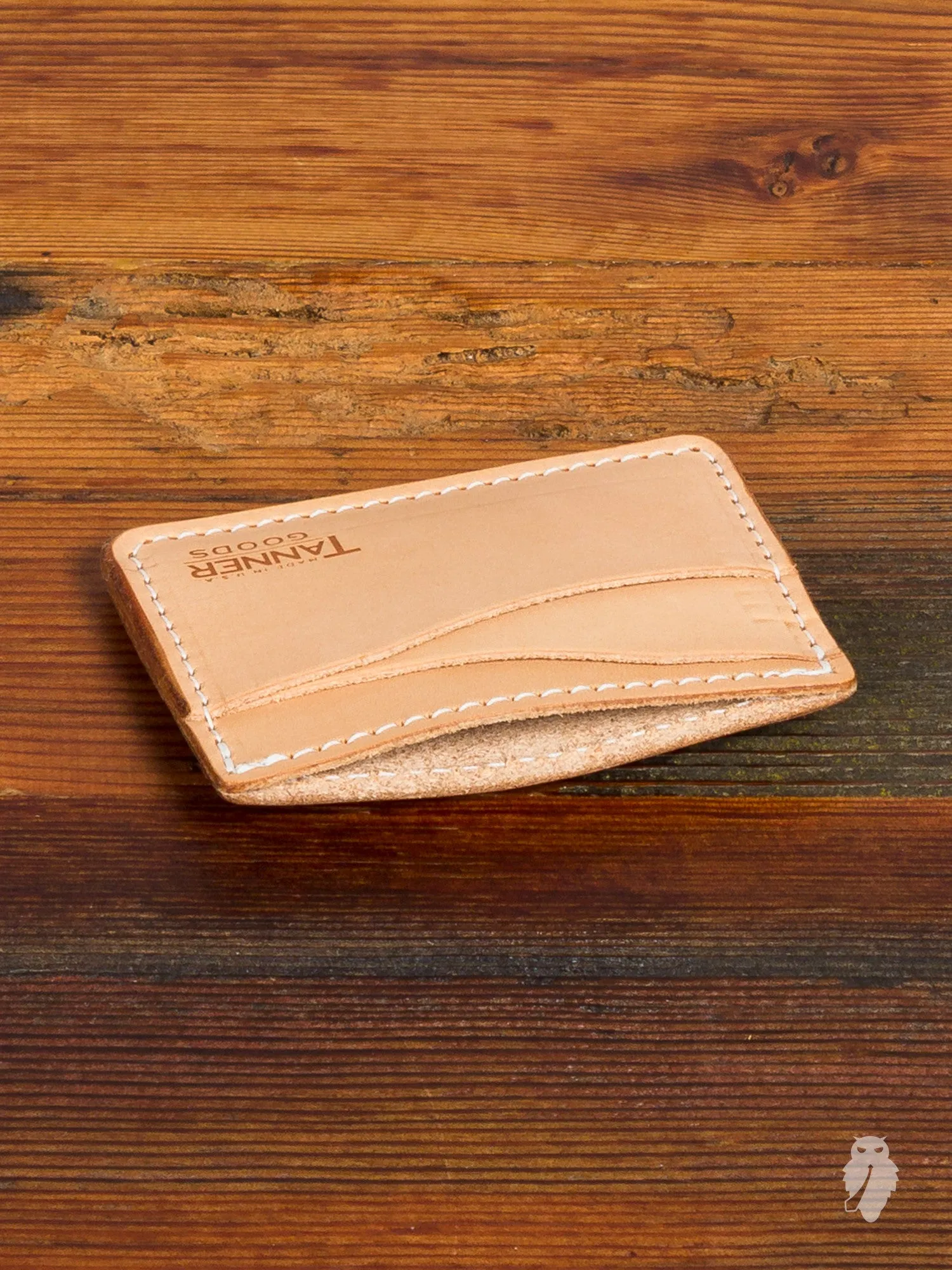 "Journeyman" Leather Card Wallet in Natural